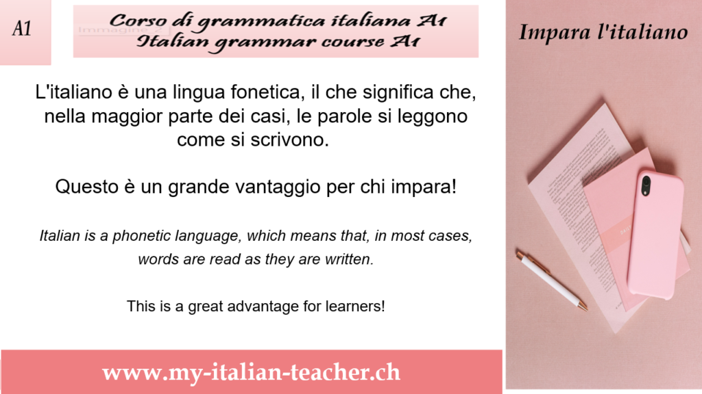 The Italian alphabet 3