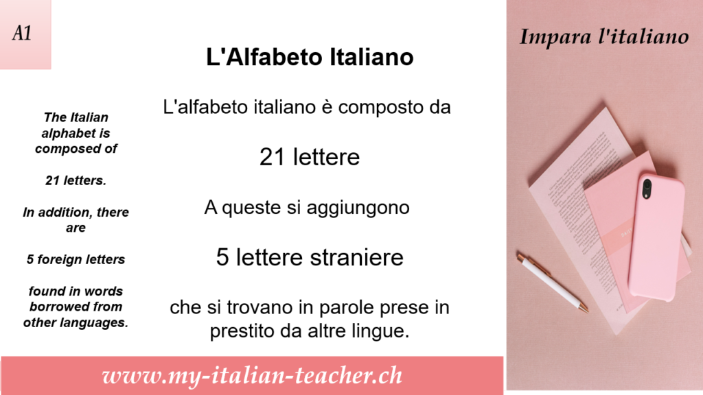The Italian alphabet 3