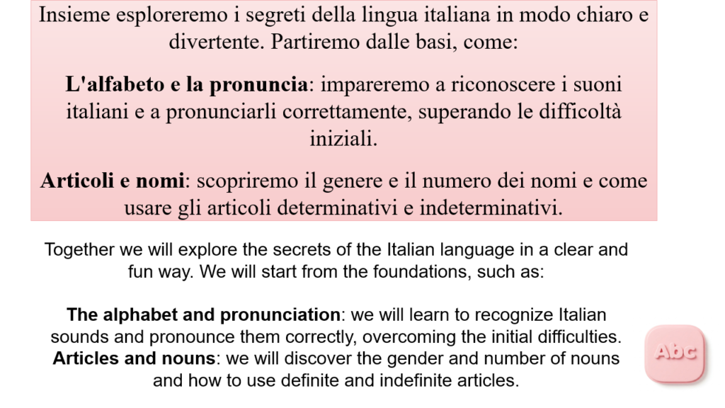 Alfabeto e pronuncia