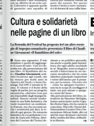 Rossana Pazzaglia - articolo CDT