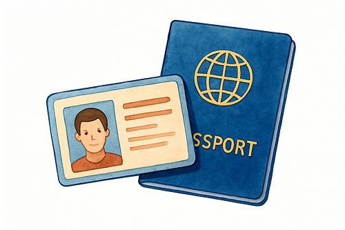 Identity card and passport
